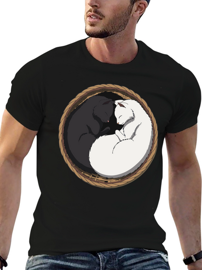 Yin Yang Cat T-Shirt - Cozy Comfort