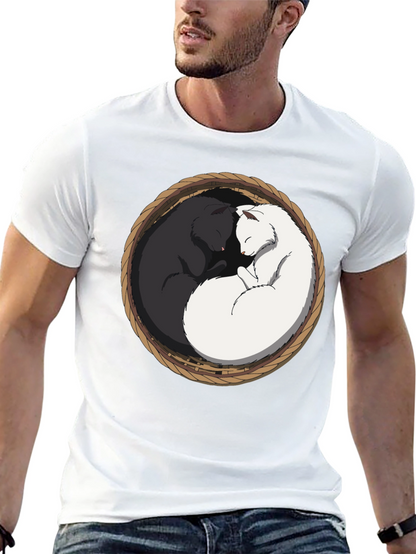 Yin Yang Cat T-Shirt - Cozy Comfort