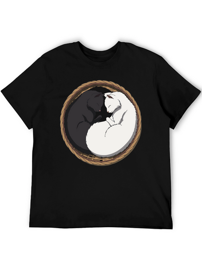 Yin Yang Cat T-Shirt - Cozy Comfort