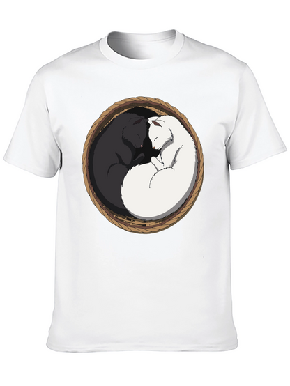 Yin Yang Cat T-Shirt - Cozy Comfort