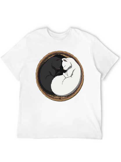 Yin Yang Cat T-Shirt - Cozy Comfort