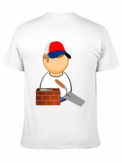 Bricklayer Cartoon Graphic T-Shirt