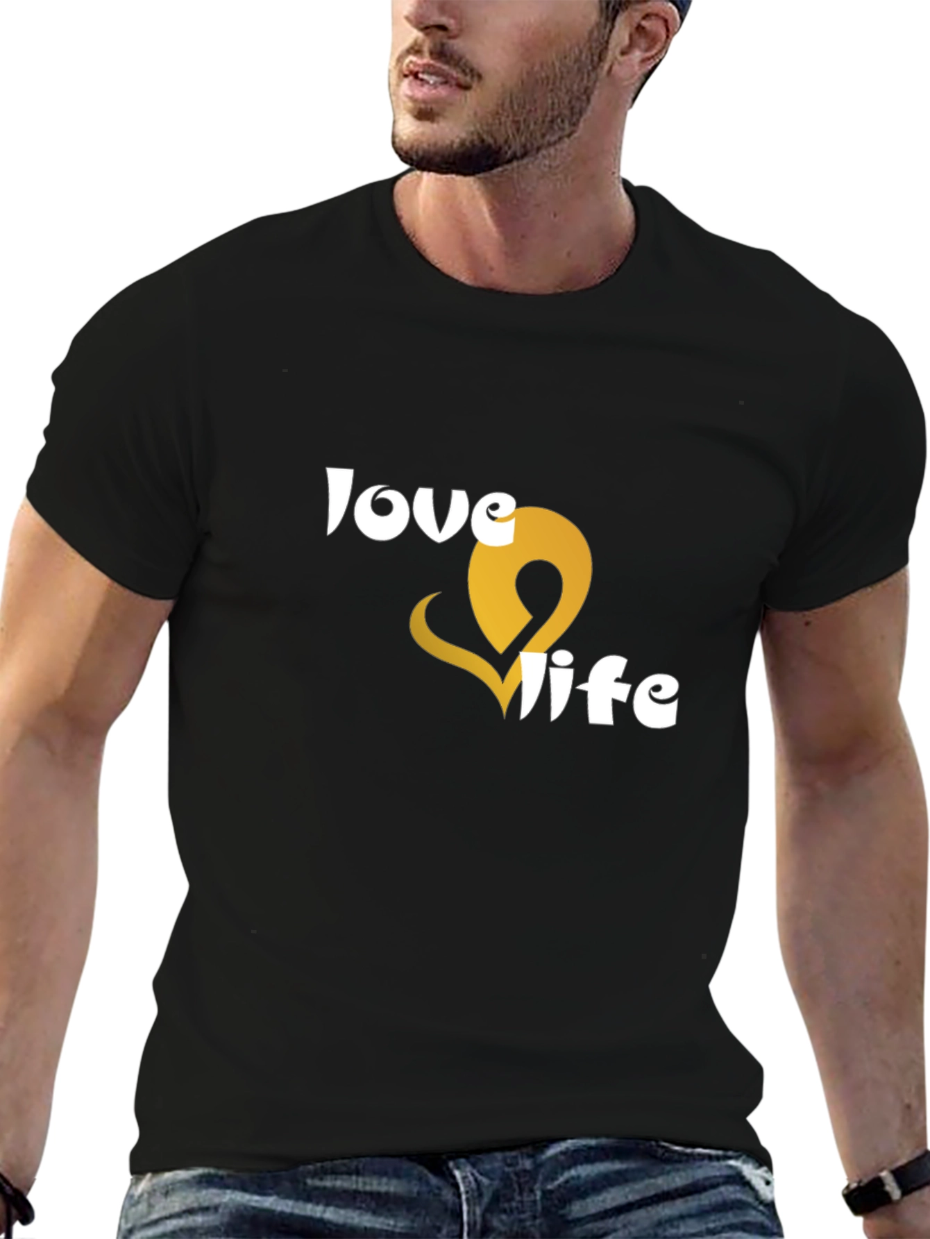 Love Life Graphic Tee - Black Short Sleeve