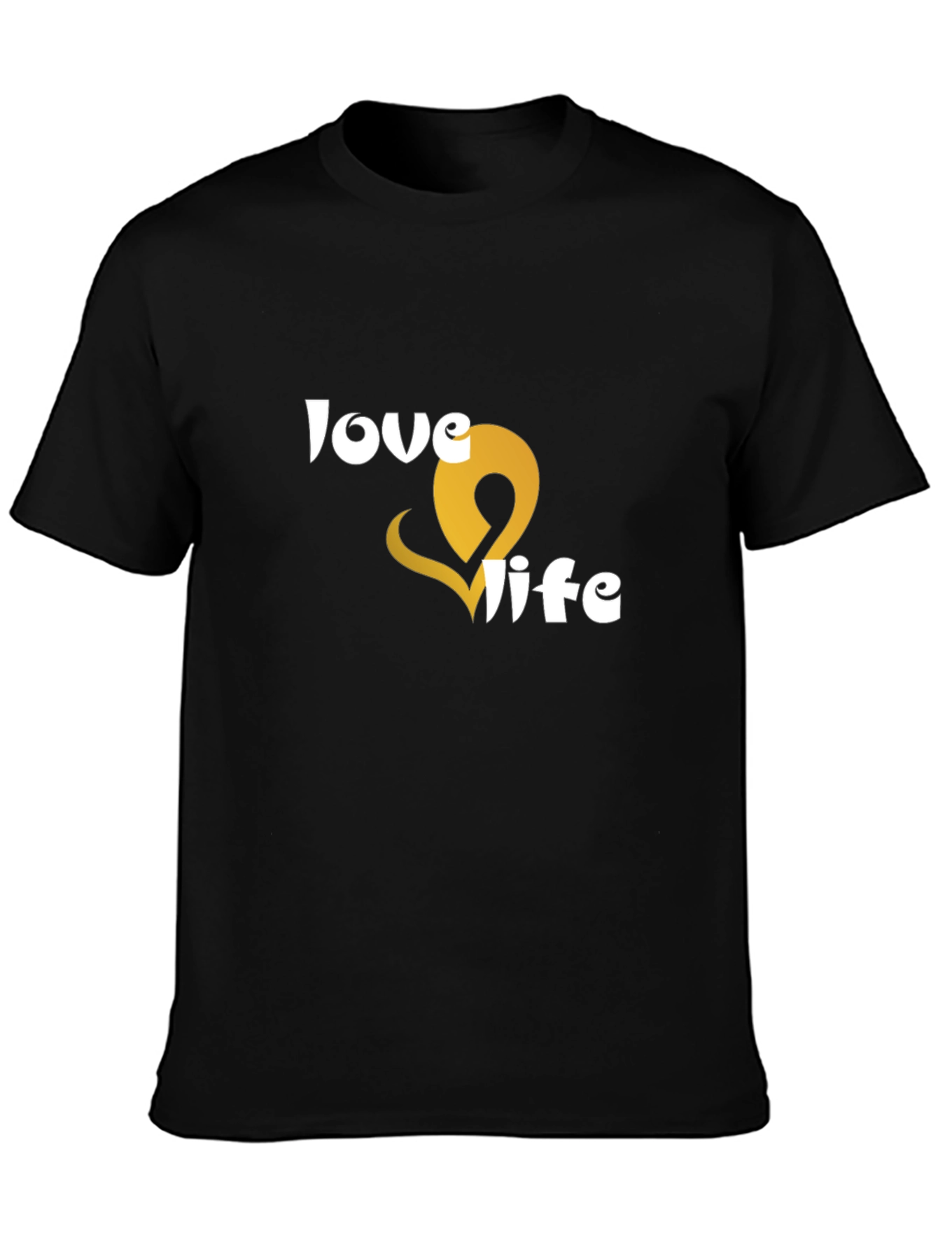 Love Life Graphic Tee - Black Short Sleeve