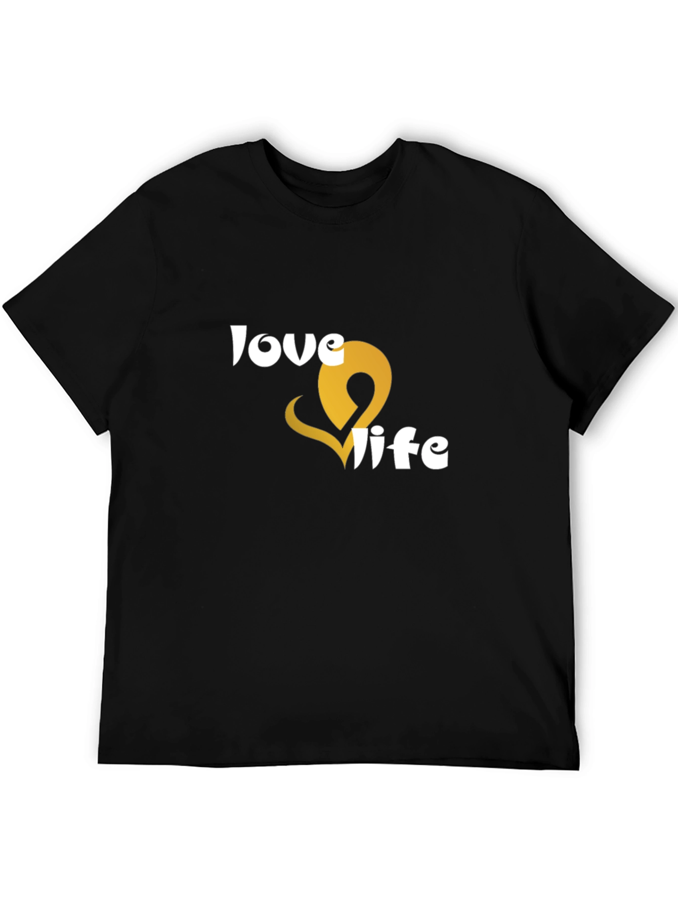 Love Life Graphic Tee - Black Short Sleeve