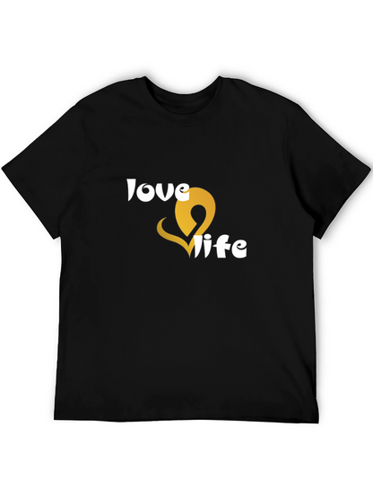 Love Life Graphic Tee - Black Short Sleeve