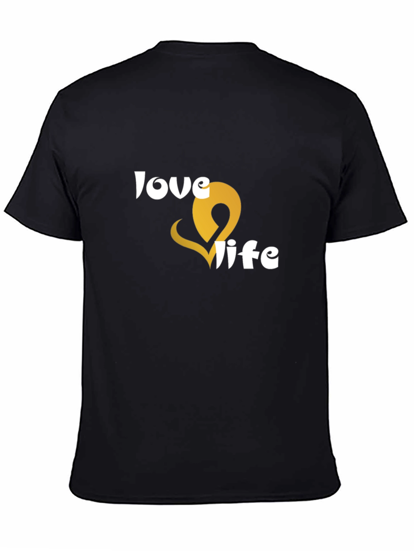 Love Life Graphic Tee - Black Short Sleeve