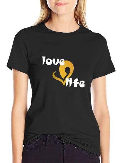 Love Life Graphic Tee - Black Short Sleeve