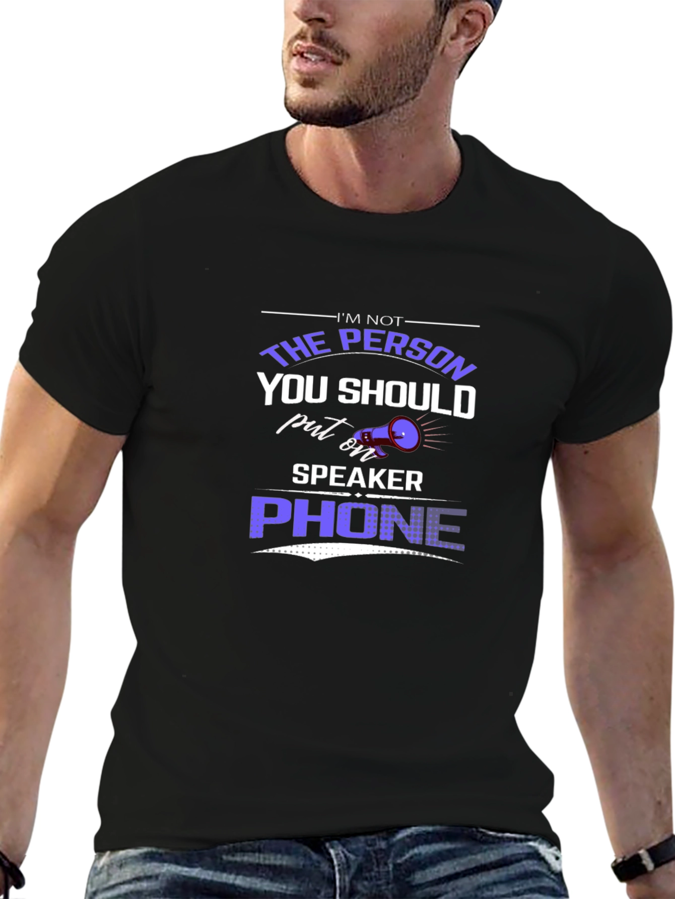 Humorous Speaker Phone Graphic Tee