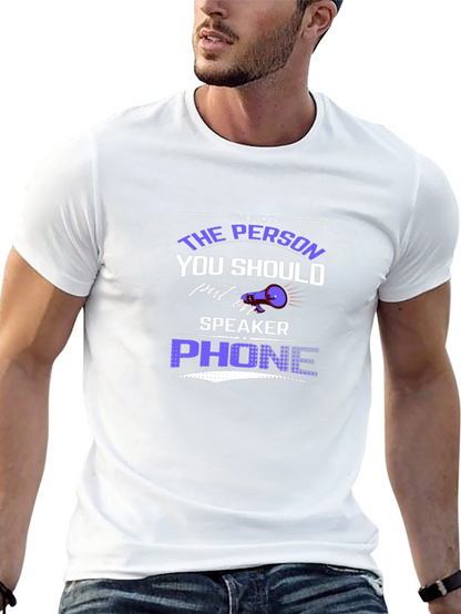 Humorous Speaker Phone Graphic Tee