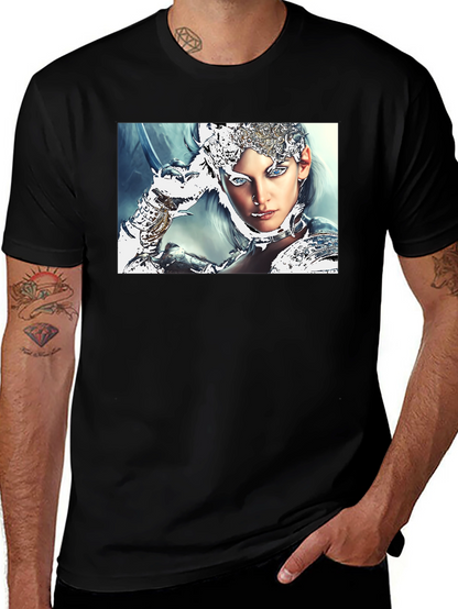 Warrior Woman Graphic Black T-Shirt