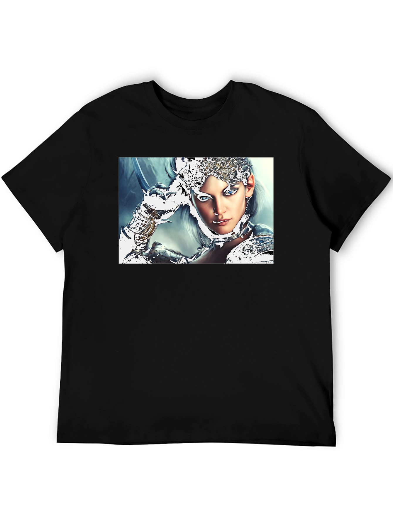 Warrior Woman Graphic Black T-Shirt