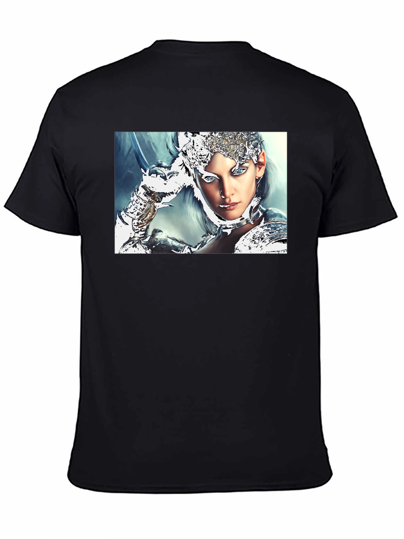 Warrior Woman Graphic Black T-Shirt