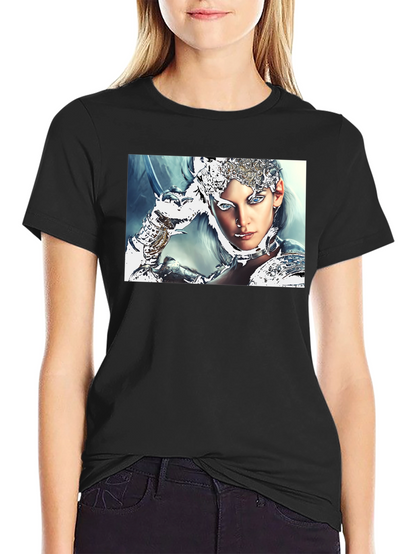 Warrior Woman Graphic Black T-Shirt