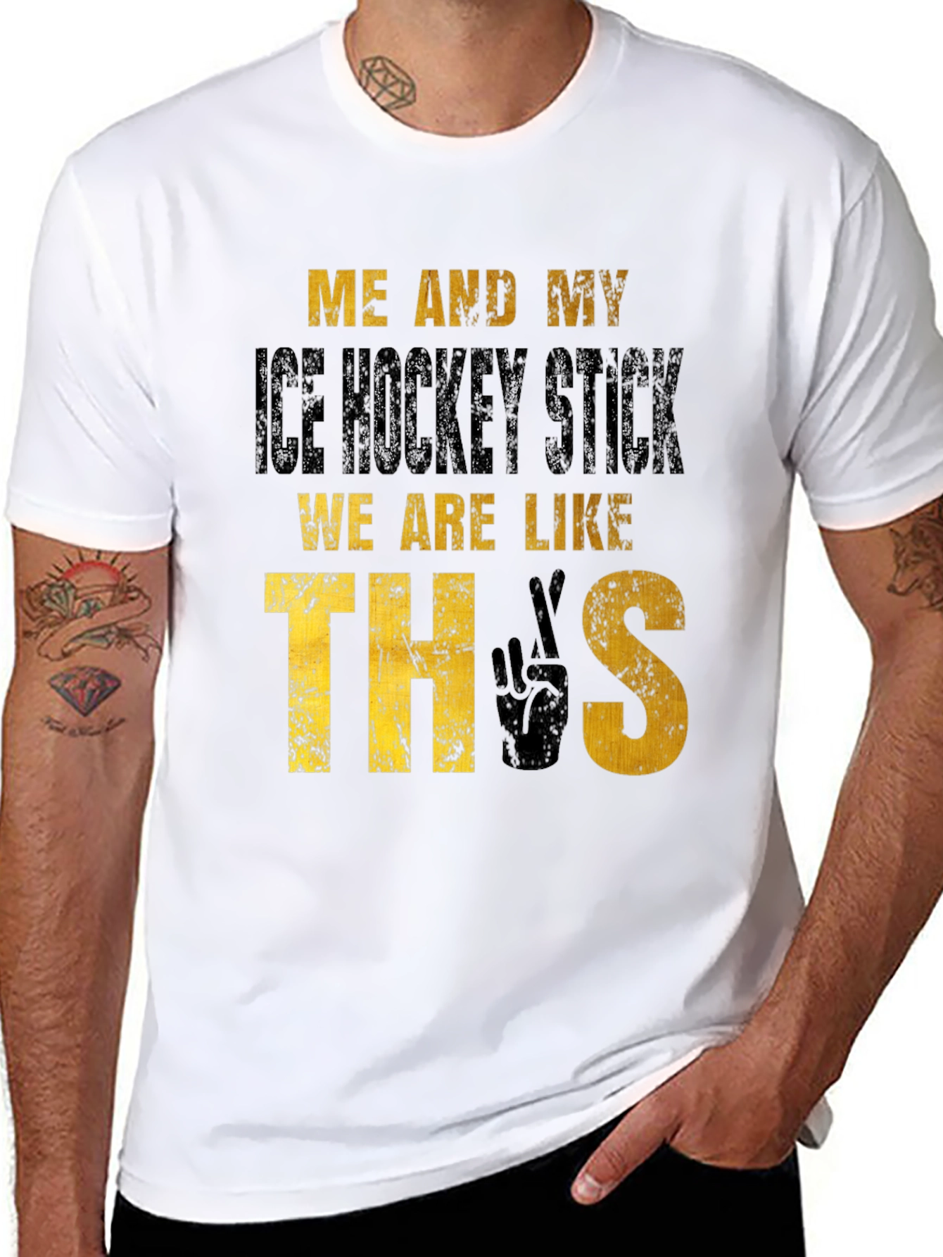 Hockey Fan T-Shirt: Me and My Ice Hockey Stick