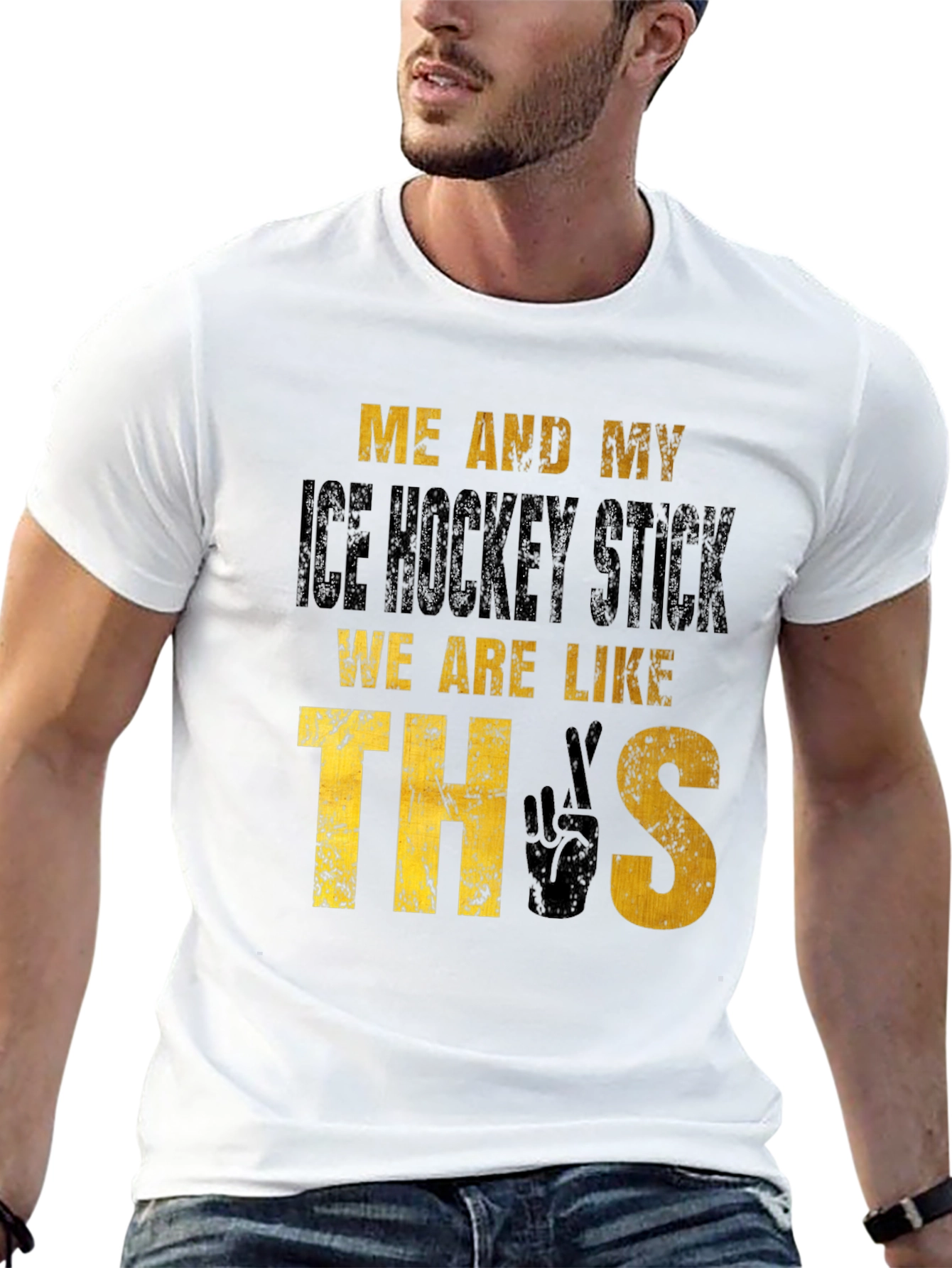 Hockey Fan T-Shirt: Me and My Ice Hockey Stick