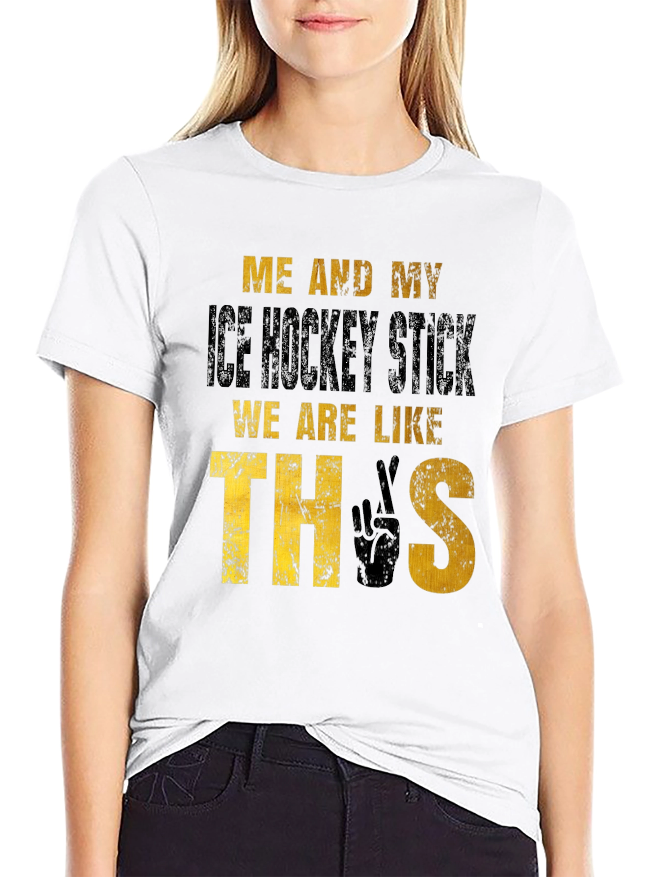 Hockey Fan T-Shirt: Me and My Ice Hockey Stick