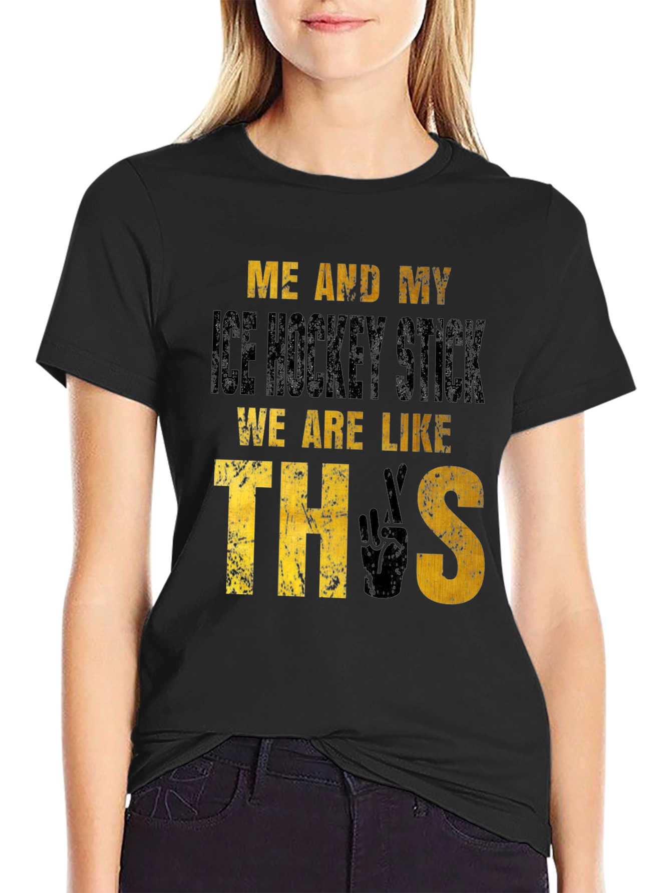 Hockey Fan T-Shirt: Me and My Ice Hockey Stick