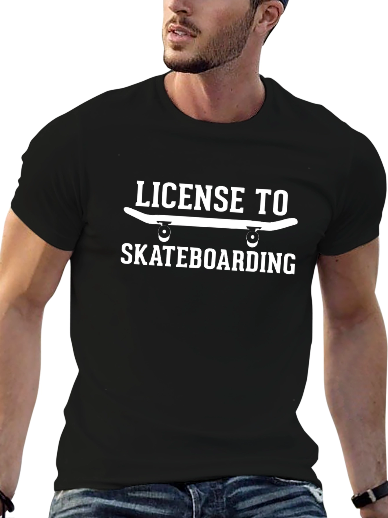 License to Skateboarding Graphic Tee - Black