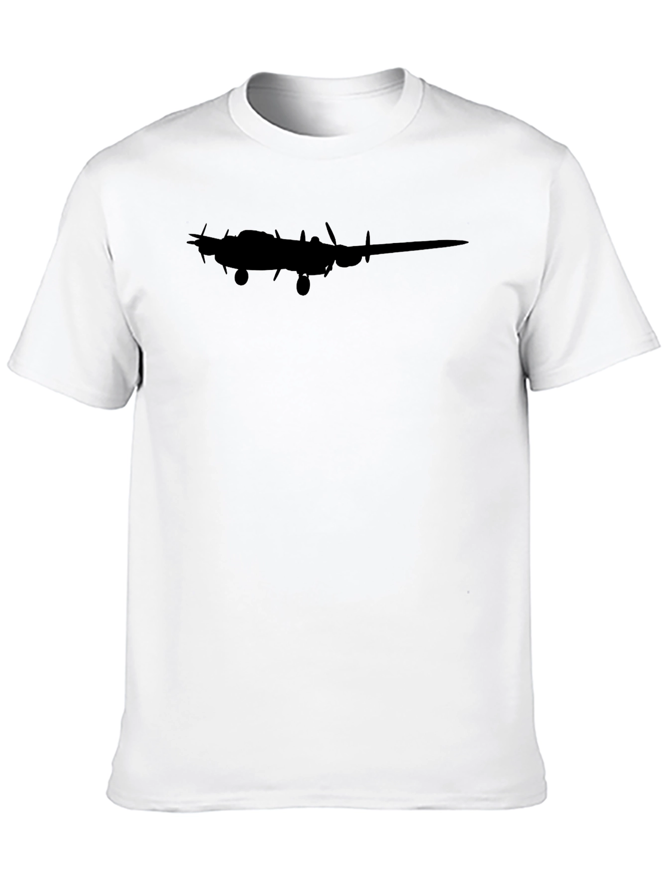 Classic Black Airplane Silhouette Graphic Tee