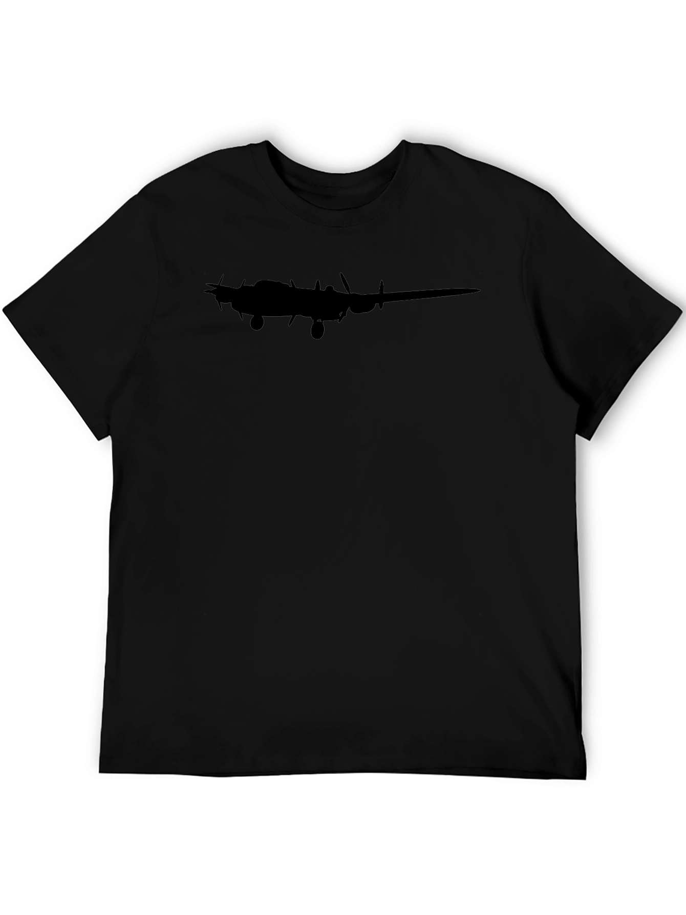 Classic Black Airplane Silhouette Graphic Tee