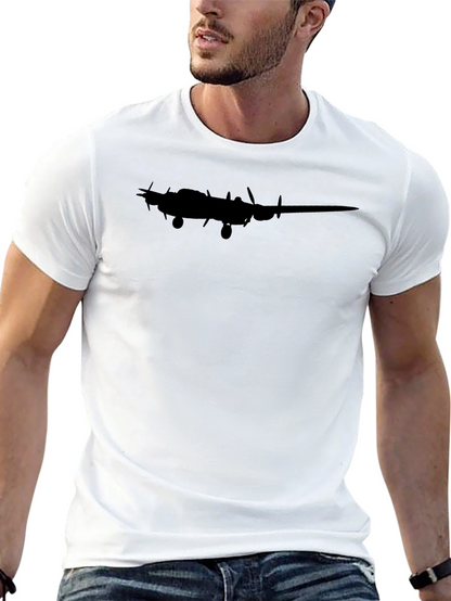 Classic Black Airplane Silhouette Graphic Tee
