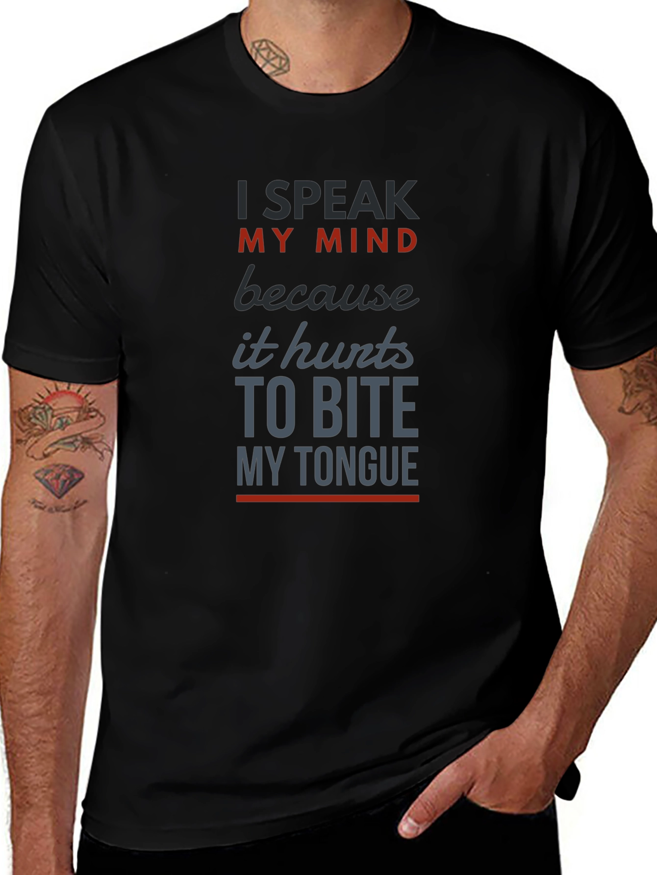 Speak My Mind Mens Graphic T-Shirt