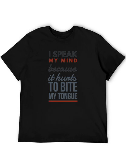 Speak My Mind Mens Graphic T-Shirt