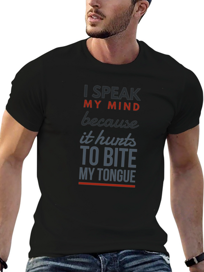 Speak My Mind Mens Graphic T-Shirt