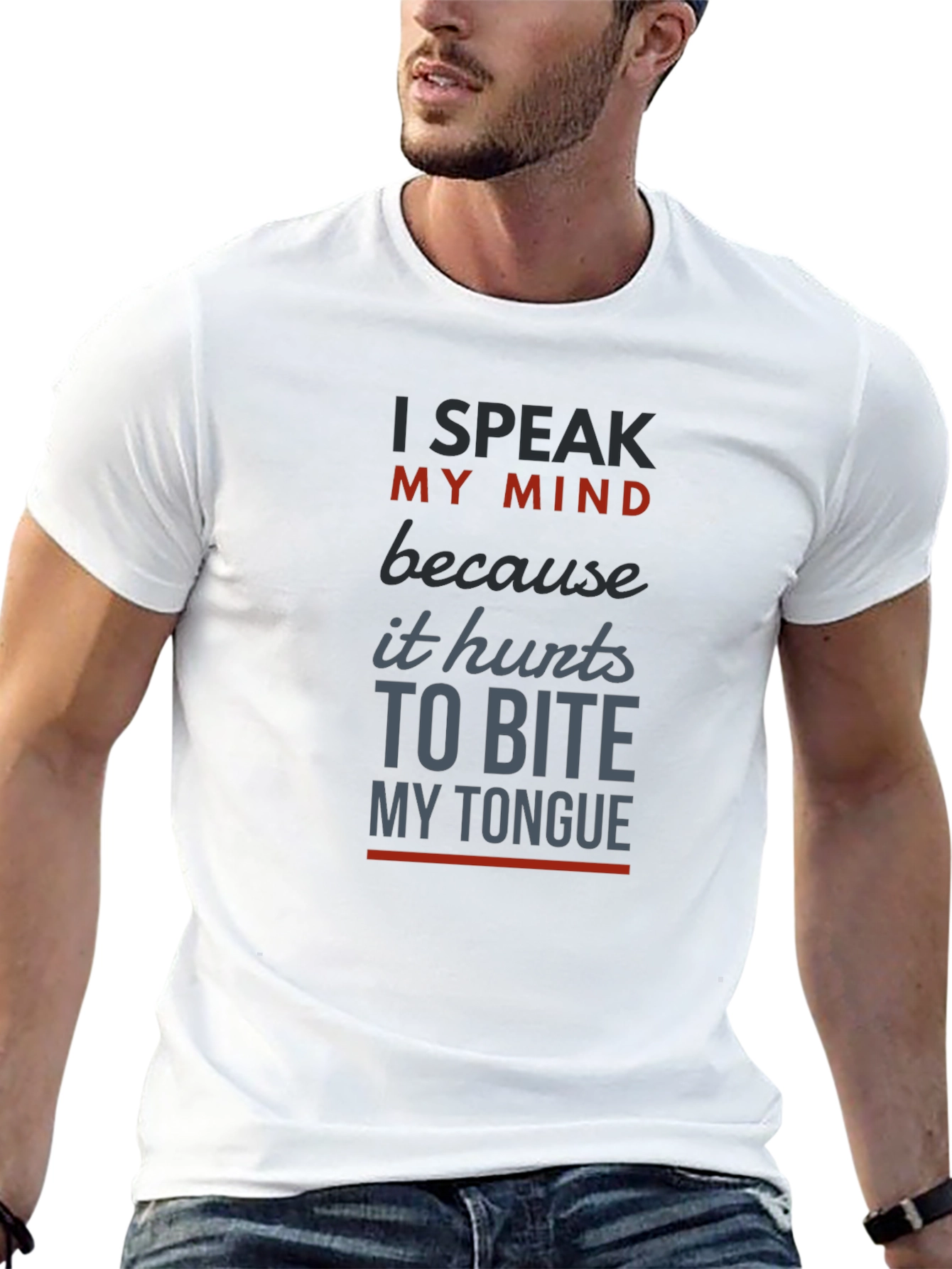 Speak My Mind Mens Graphic T-Shirt