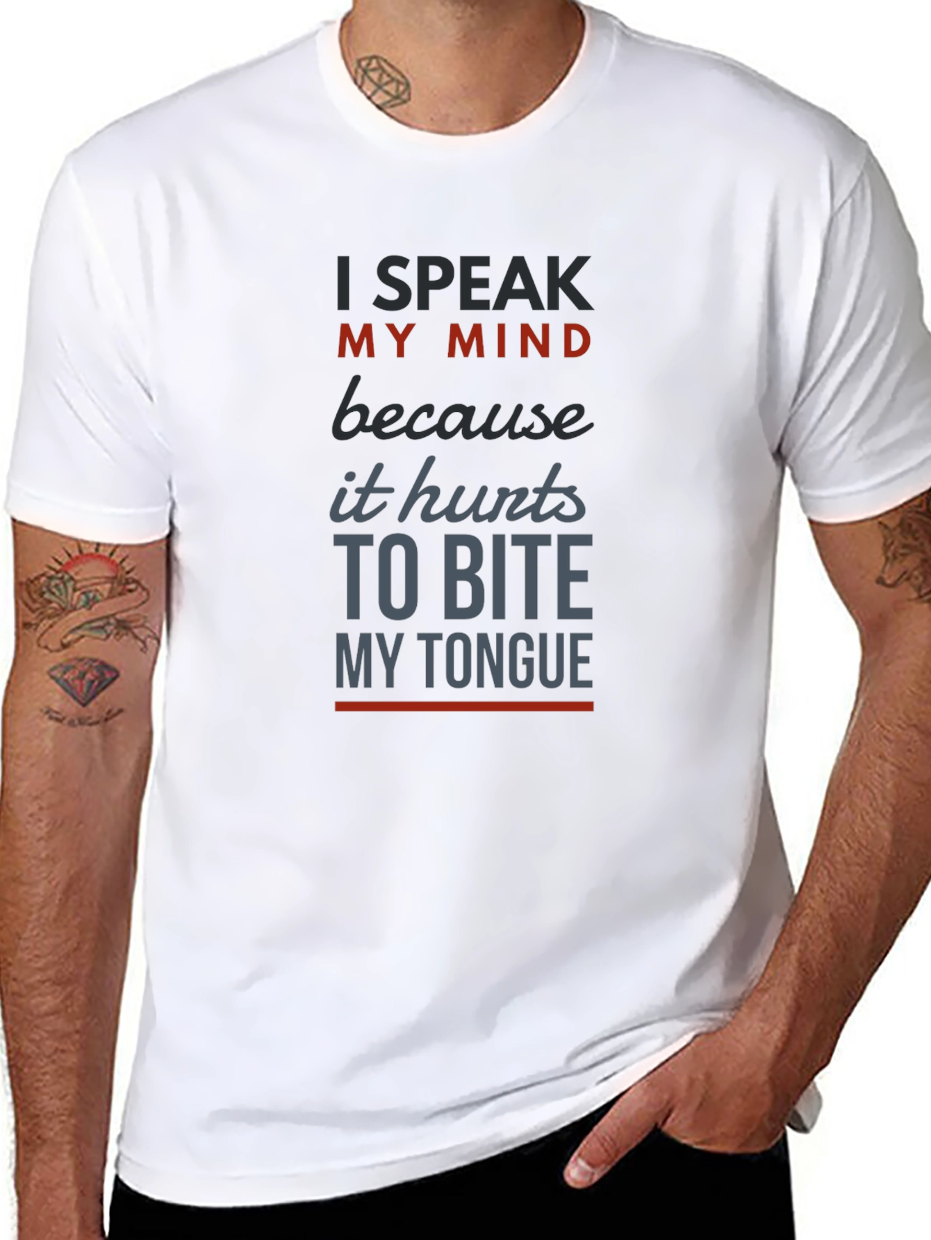Speak My Mind Mens Graphic T-Shirt