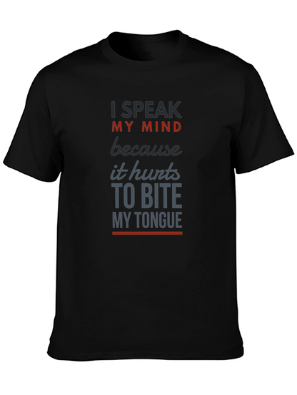 Speak My Mind Mens Graphic T-Shirt