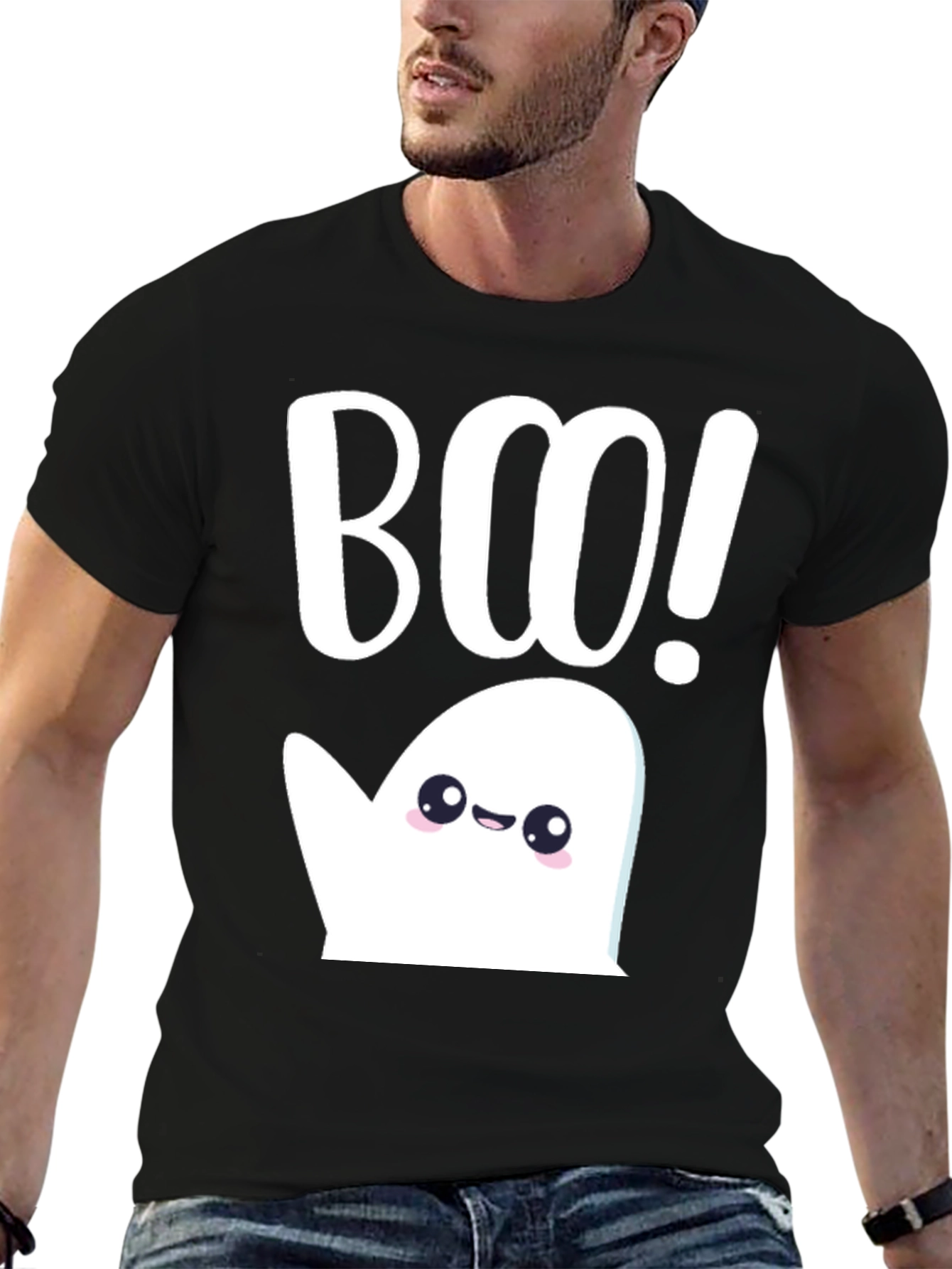 Cute Ghost Boo! Halloween Graphic T-Shirt