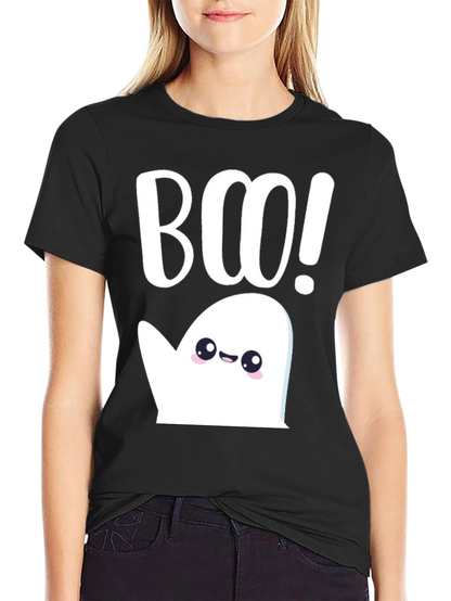 Cute Ghost Boo! Halloween Graphic T-Shirt