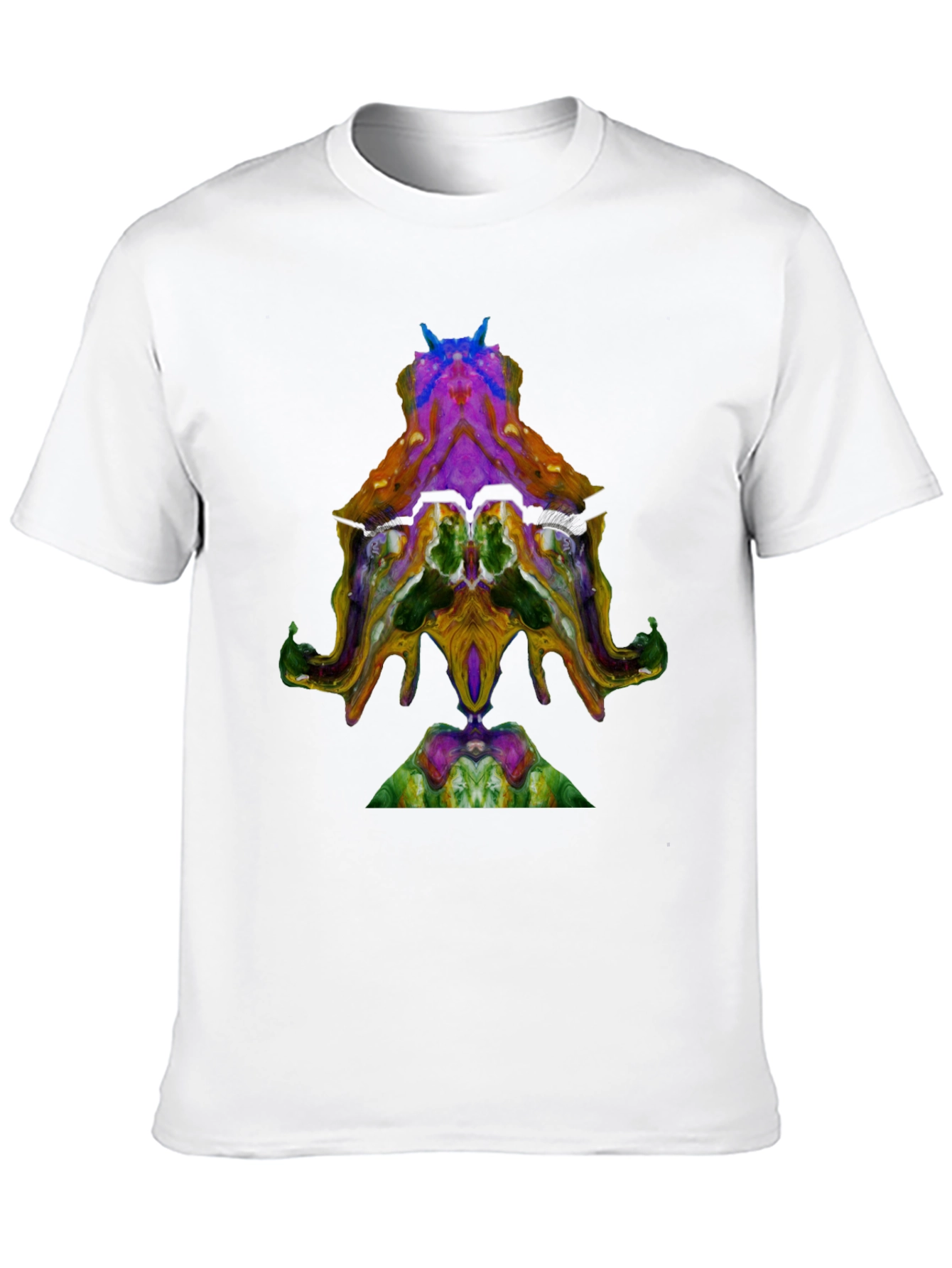 Abstract Octopus Design Black T-Shirt