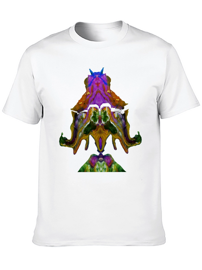 Abstract Octopus Design Black T-Shirt