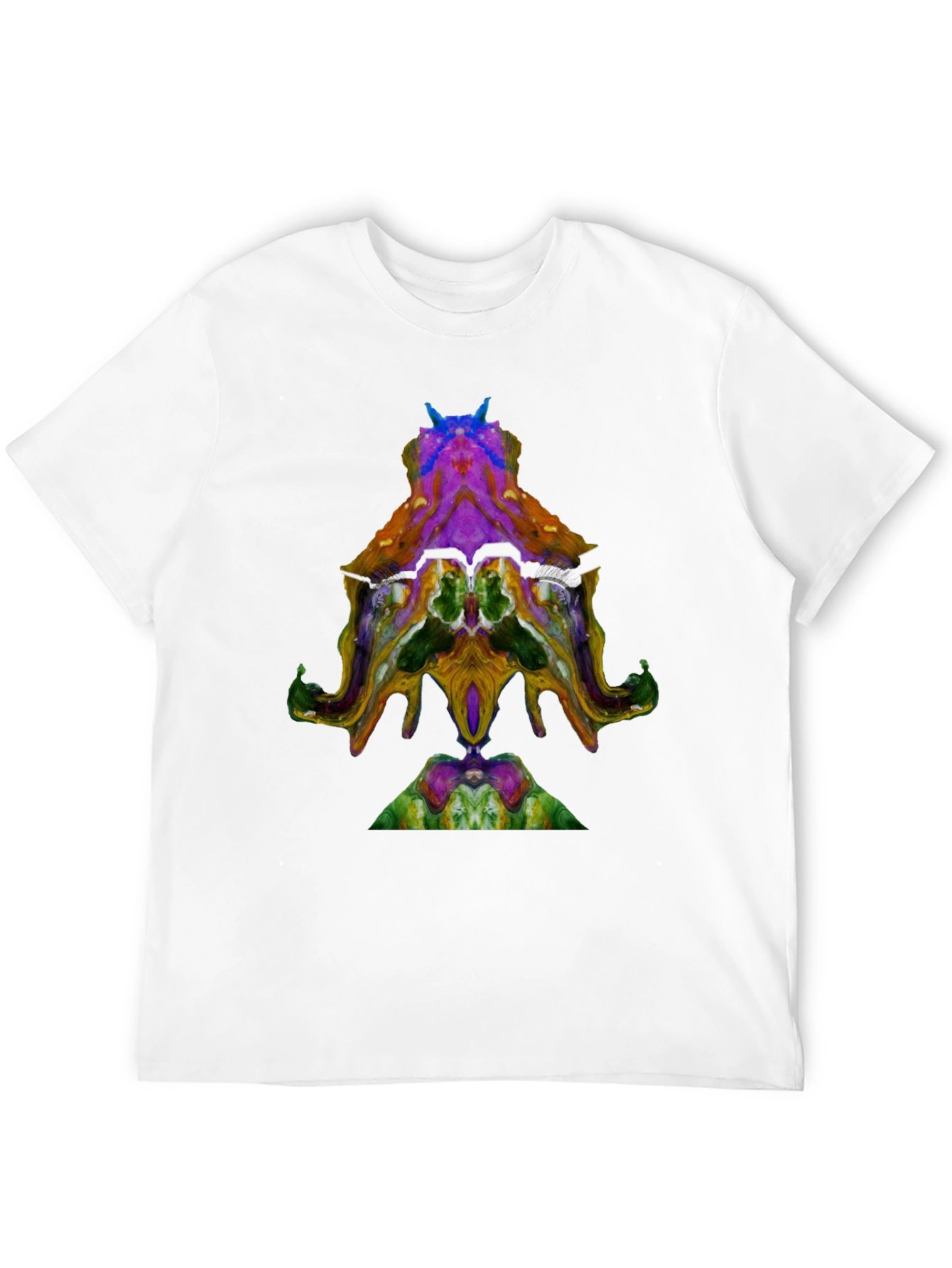 Abstract Octopus Design Black T-Shirt