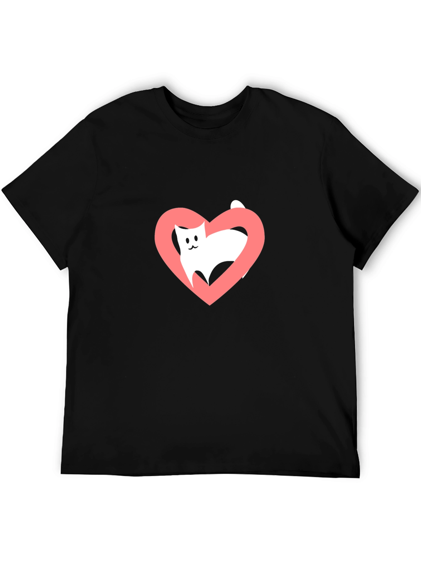 Cat Heart Tee - Love Your Feline Friend