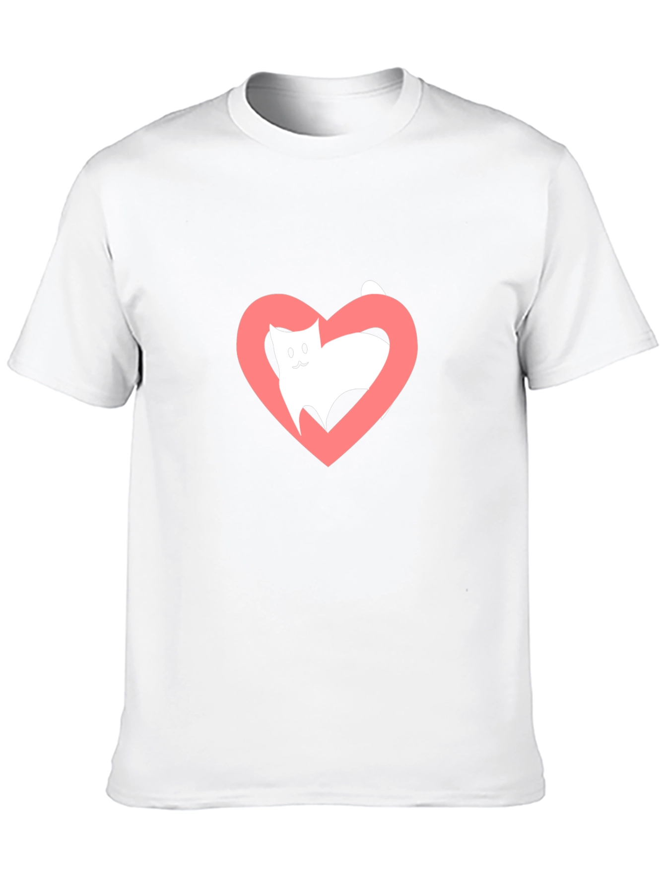 Cat Heart Tee - Love Your Feline Friend