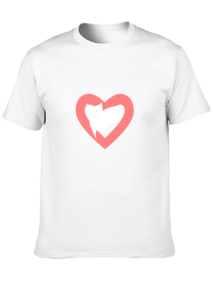 Cat Heart Tee - Love Your Feline Friend
