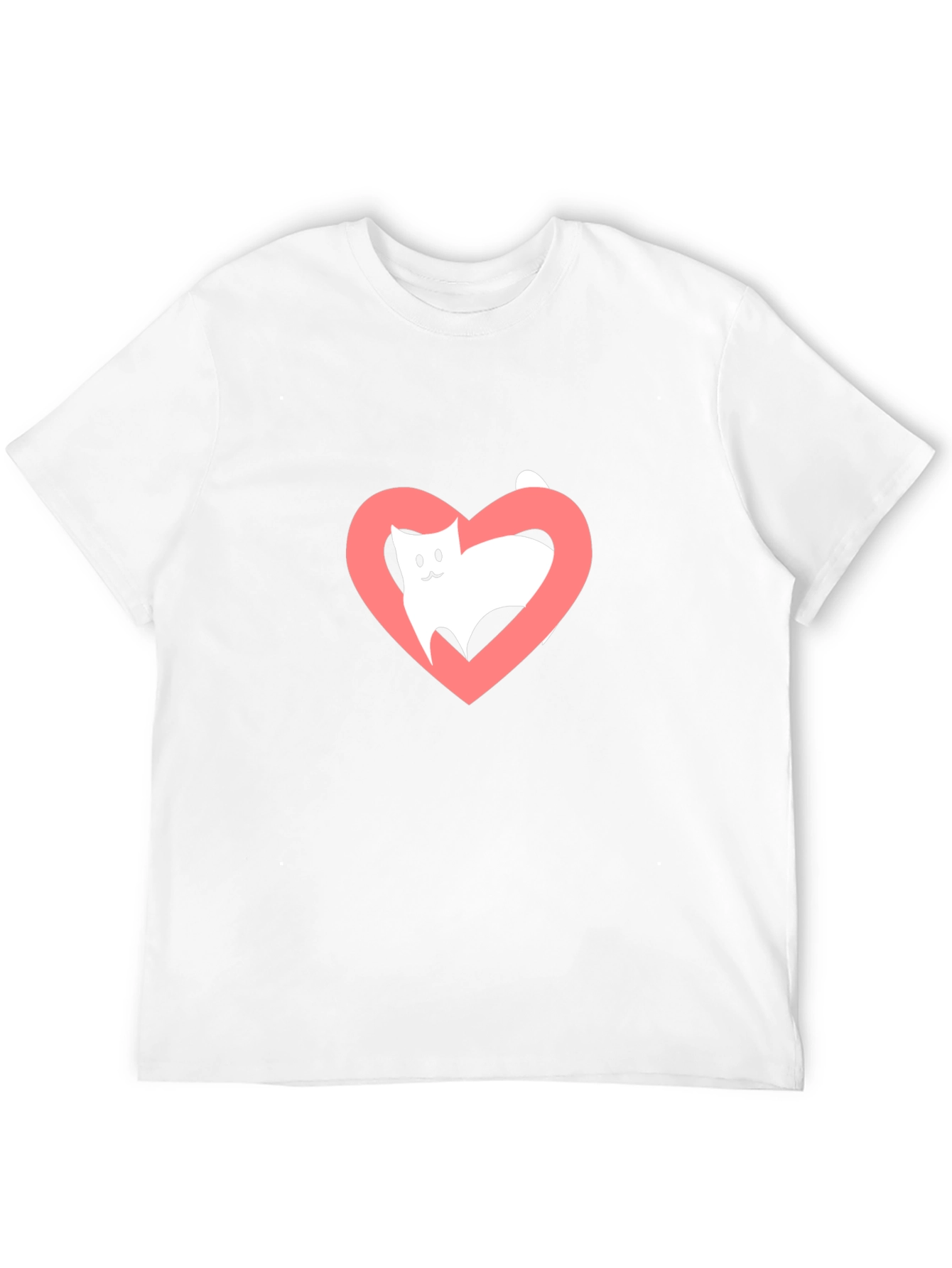 Cat Heart Tee - Love Your Feline Friend