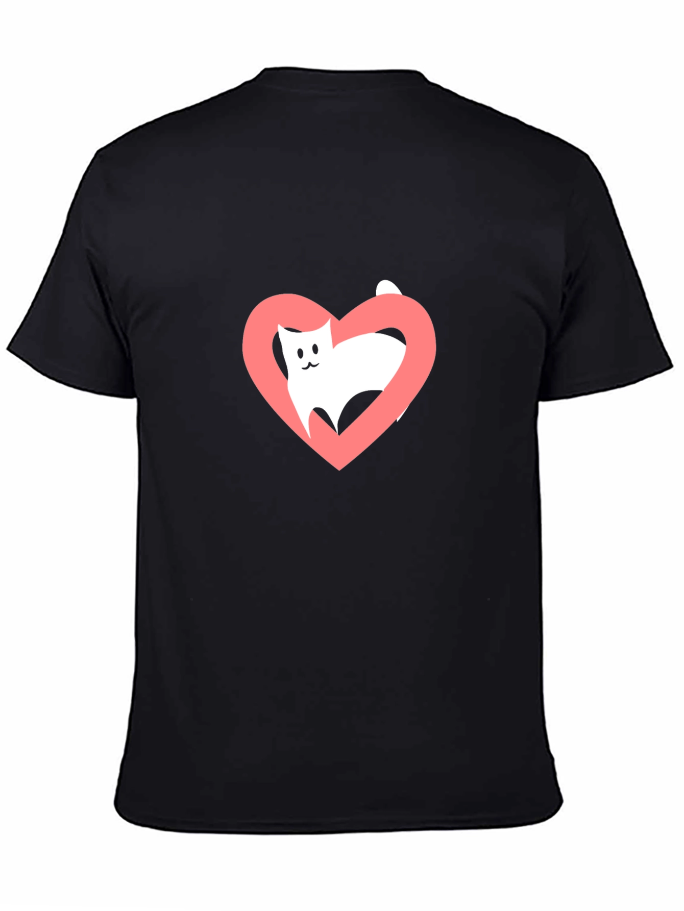 Cat Heart Tee - Love Your Feline Friend