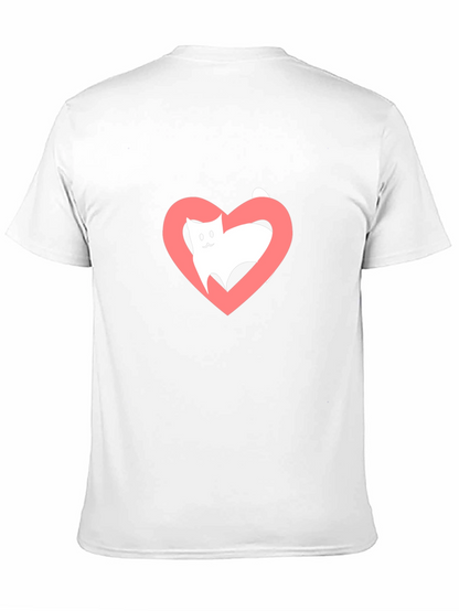 Cat Heart Tee - Love Your Feline Friend