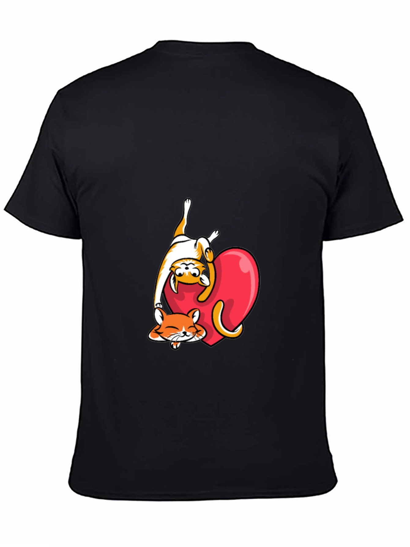 Cute Cats & Heart Graphic Tee