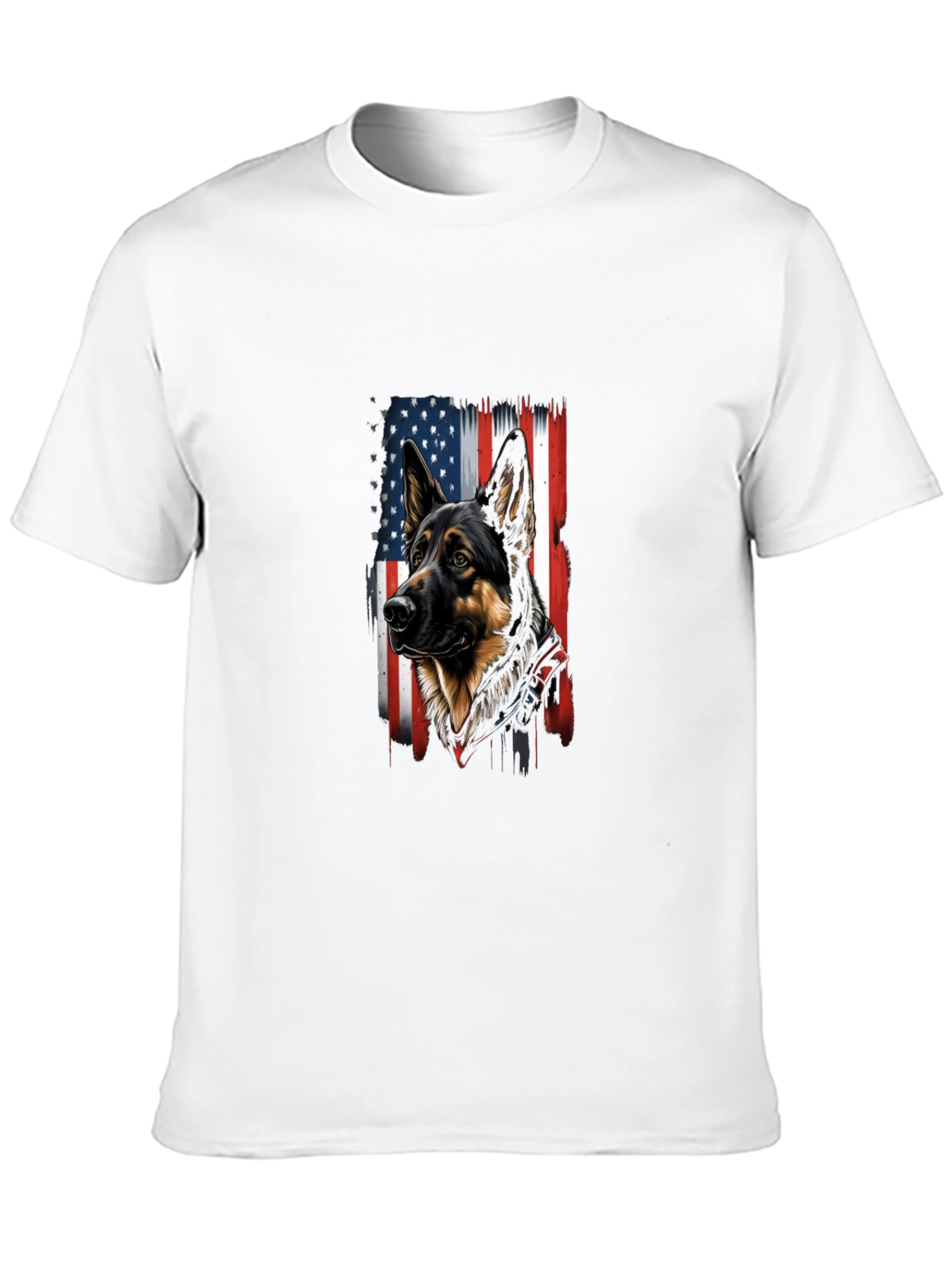 Patriotic German Shepherd USA Flag T-Shirt
