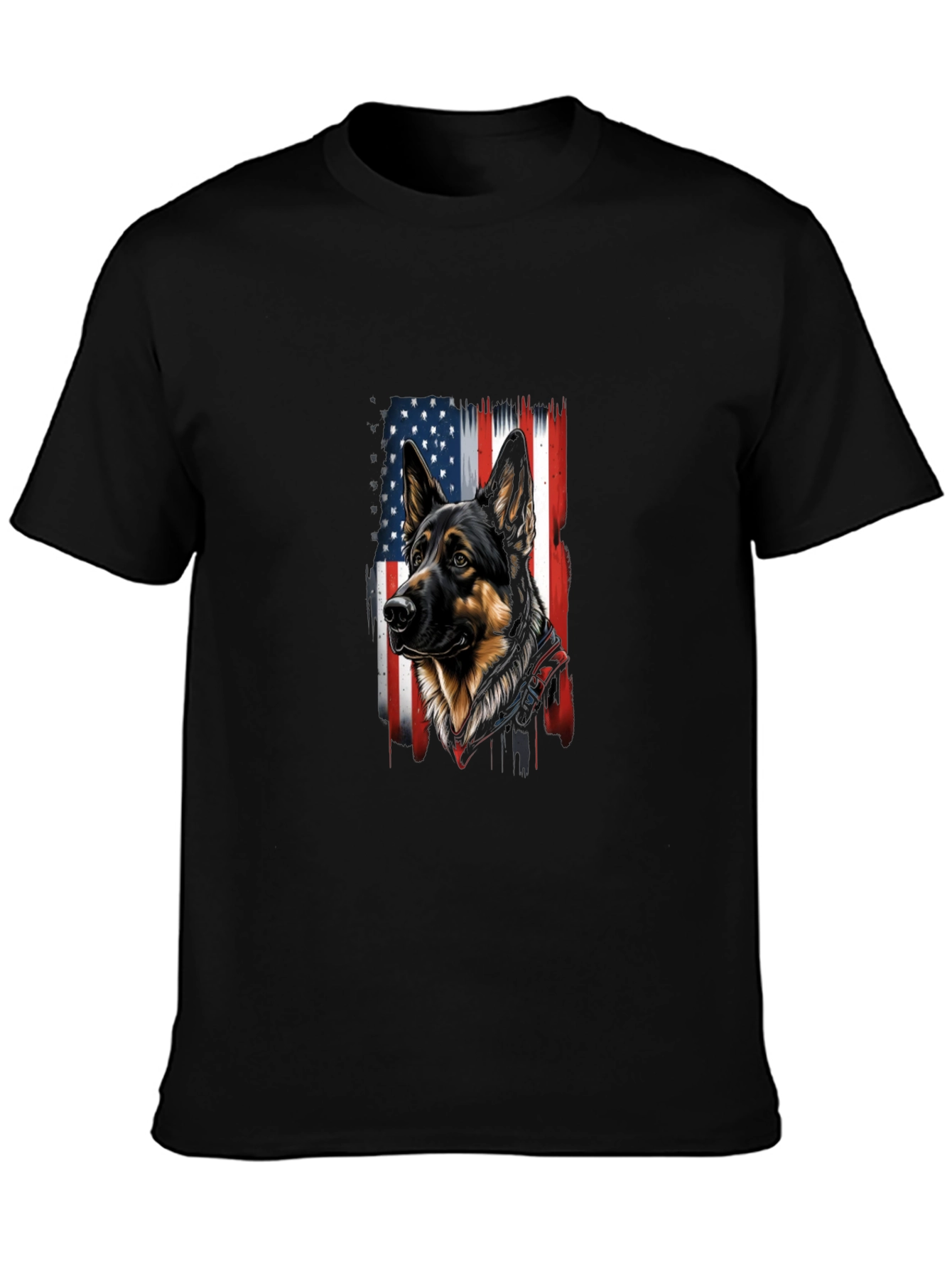 Patriotic German Shepherd USA Flag T-Shirt