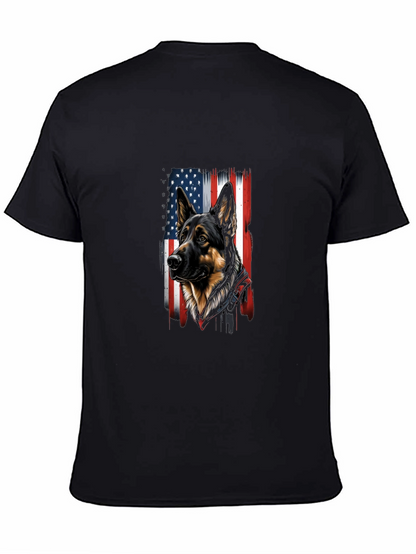 Patriotic German Shepherd USA Flag T-Shirt