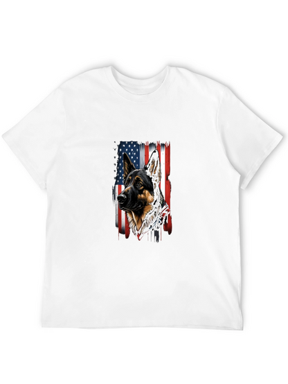 Patriotic German Shepherd USA Flag T-Shirt