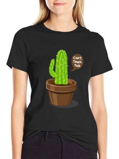 Cactus Cant Touch This T-Shirt - Black Cotton Tee