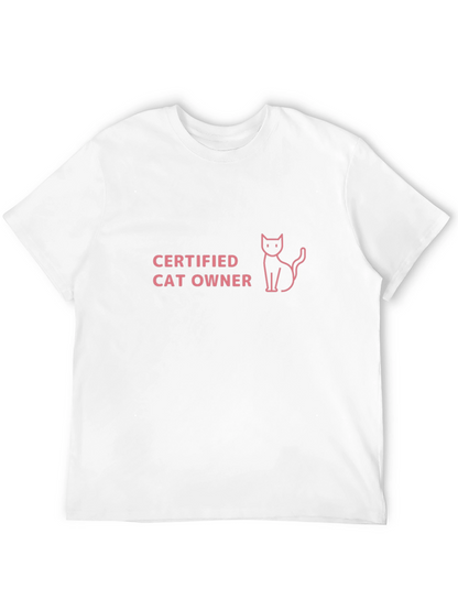 Certified Cat Owner Black T-Shirt